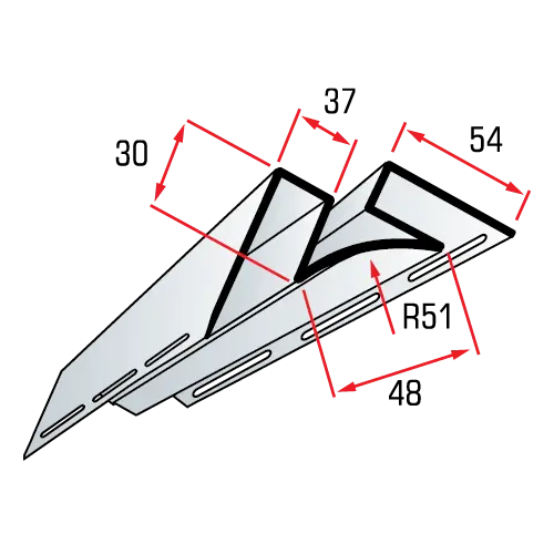 Планка "внутренний угол" К-13 - ВН «Бук» - 3м. (1уп. = 10 шт.)