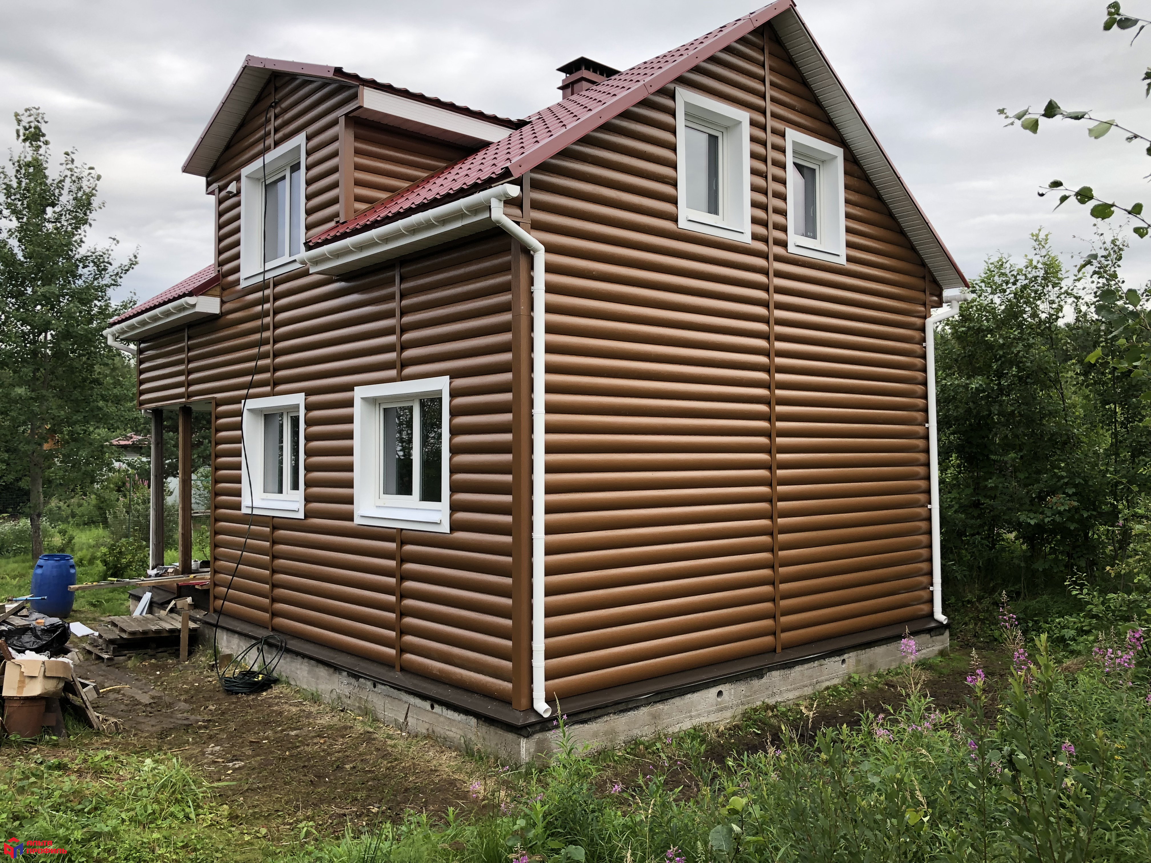 Акриловый сайдинг Блокхаус Премиум, Дуб светлый Вн-02 3100х320мм