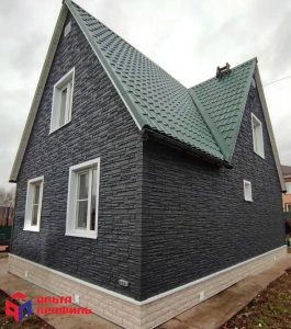 Панель камень скалистый (графит) ЭКО, 1,1 х 0,43м, /1уп=10шт
