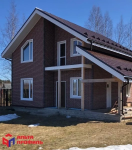 Фасадная панель Кирпич, цвет Красный